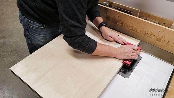 making the sides of the dust collection cart