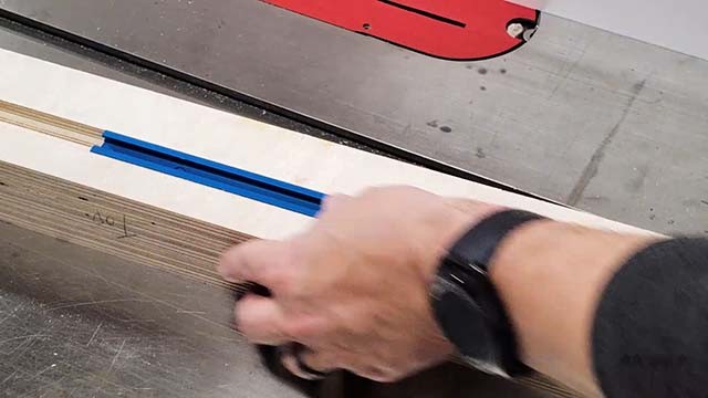 adding track to the cross cut sled