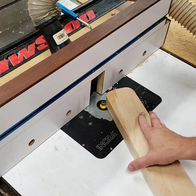 forming the feet of the lathe stand