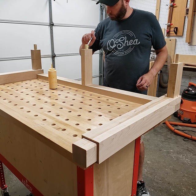 assembling the base of the lathe stand