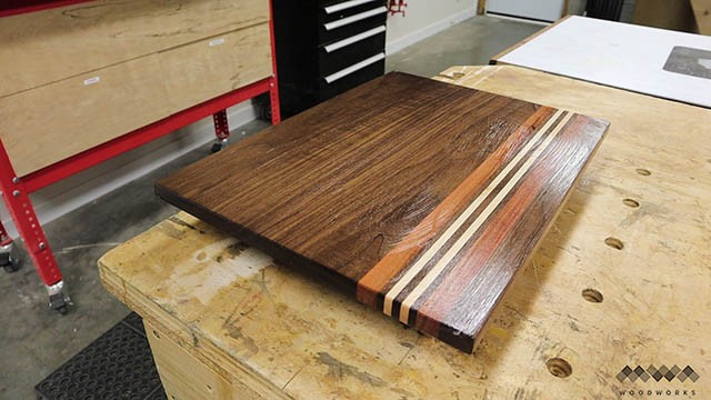 applying finish to cutting board