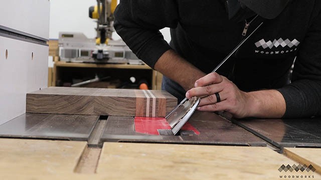 cutting bevels in cutting board