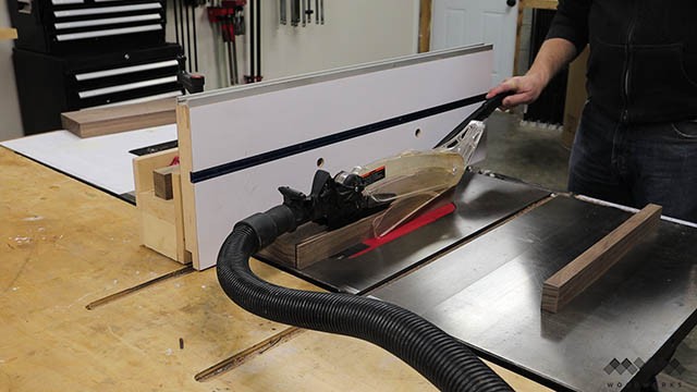 cutting strips at table saw