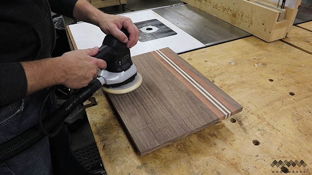 sanding cutting boards