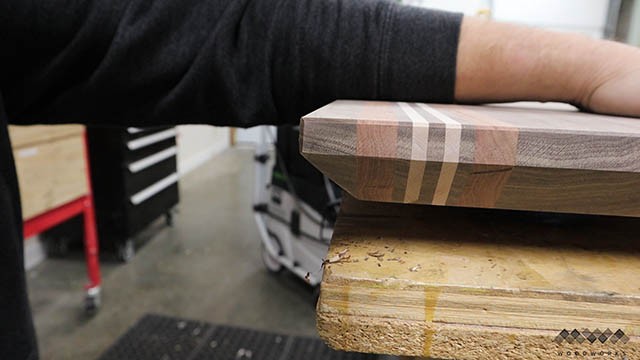 softening edges of cutting board