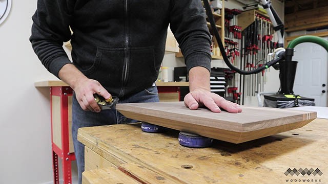 softening edges of cutting board