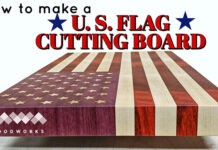 American flag cutting board