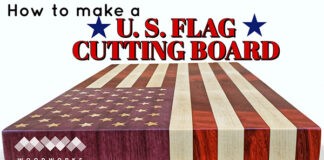 American flag cutting board