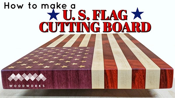 American flag cutting board